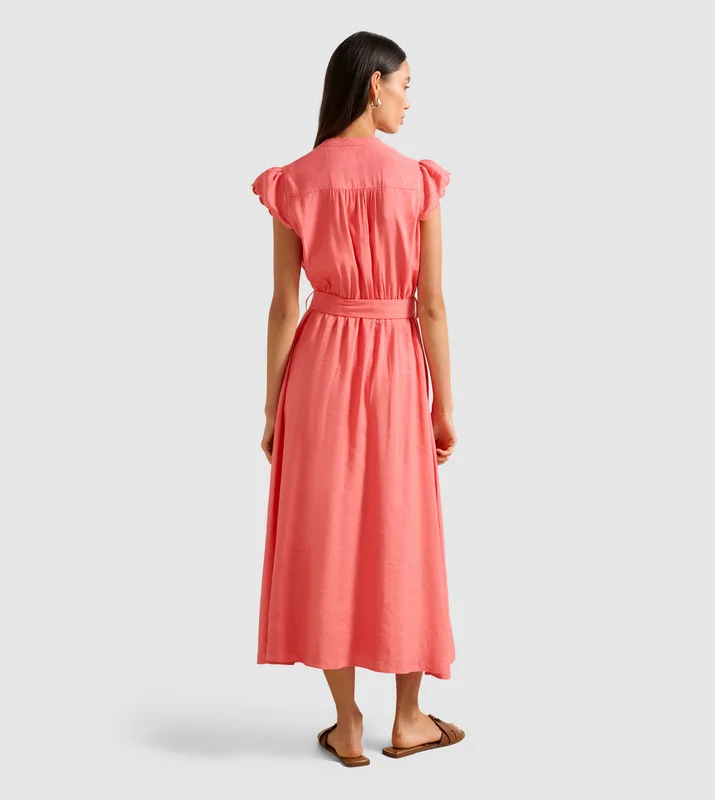forever new  SERAFINA Scallop Edge Midi Dress for Women | Best Price UAE